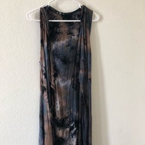 Coin 1804 hooded tie dye duster vest